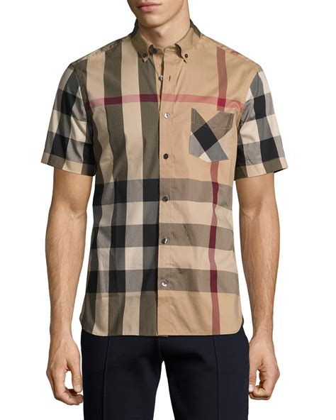 burberry short sleeve shirt men|burberry shirts for men outlet.